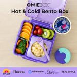 OmieBox Insulated Bento Box for Kids - Purple Plum