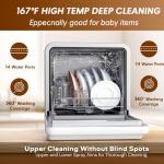 MOMOKOVA Portable Countertop Dishwasher with 7 Wash Programs