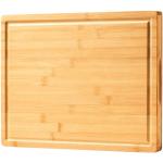 Bamboo Cutting Board with Juice Grooves & Handles