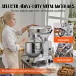 VEVOR 15Qt Commercial Food Mixer with 3 Speeds