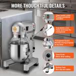 VEVOR 15Qt Commercial Food Mixer with 3 Speeds
