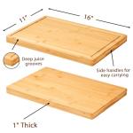 Bamboo Cutting Board with Juice Grooves & Handles