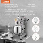 VEVOR 15Qt Commercial Food Mixer with 3 Speeds