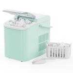 Portable Countertop Ice Maker with Handle, Green