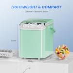 Portable Countertop Ice Maker with Handle, Green