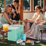 Portable Countertop Ice Maker with Handle, Green