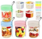 16 oz Glass Overnight Oats Containers with Lids