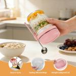 16 oz Glass Overnight Oats Containers with Lids