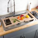 Expandable Bamboo Over the Sink Cutting Board
