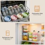 16 oz Glass Overnight Oats Containers with Lids