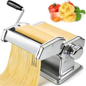 Manual Pasta Maker with Adjustable Thickness Settings