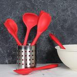 Red Silicone Spoon Spatula, 11.5 Inch