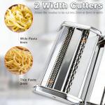 Manual Pasta Maker with Adjustable Thickness Settings