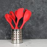 Red Silicone Spoon Spatula, 11.5 Inch