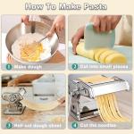 Manual Pasta Maker with Adjustable Thickness Settings