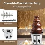 4-Tier Stainless Steel Chocolate Fountain Machine