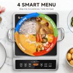 AMZCHEF 1800W Portable Induction Cooktop with Smart Functions