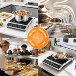 AMZCHEF 1800W Portable Induction Cooktop with Smart Functions