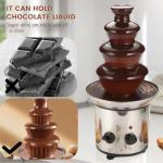 4-Tier Stainless Steel Chocolate Fountain Machine
