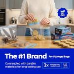 150 Count Quart Freezer Bags with Double Zipper