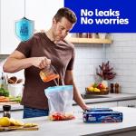 150 Count Quart Freezer Bags with Double Zipper