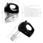 OVENTE 5-Speed Electric Hand Mixer with Storage Case
