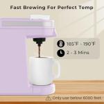 CHULUX Lavender Single Serve Coffee Maker