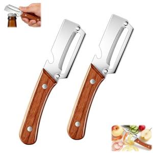 2-Pack Multi-Functional Vegetable Peeler with Handle