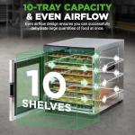 NutriChef 900W Electric Food Dehydrator with Digital Timer