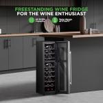 Nutrichef Dual Zone Wine Fridge Cooler 24 Bottles