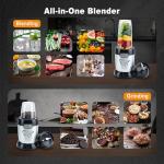 Powerful 1200W Smoothie Blender with Travel Cups
