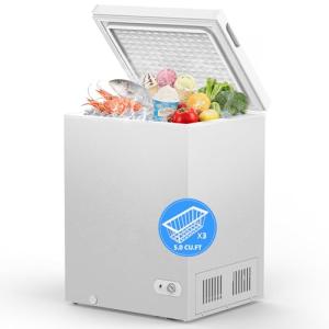 Cowsar 5.0 Cu.Ft Quiet Chest Freezer with Baskets