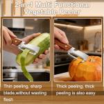 2-Pack Multi-Functional Vegetable Peeler with Handle