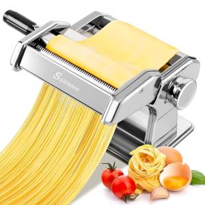Sailnovo 2-in-1 Pasta Maker with Adjustable Rollers