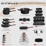 31-Piece Non-Stick Pots and Pans Set