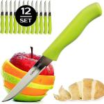Brenium 12-Piece Paring Knife Set, Green