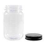 16 oz Clear Plastic Storage Jars with Lids - 10 Pack