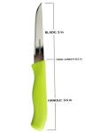 Brenium 12-Piece Paring Knife Set, Green