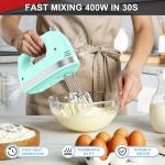 400W Electric Hand Mixer with 5 Attachments