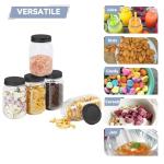 16 oz Clear Plastic Storage Jars with Lids - 10 Pack