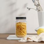 16 oz Clear Plastic Storage Jars with Lids - 10 Pack