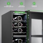 Nutrichef Dual Zone Wine Fridge Cooler 24 Bottles