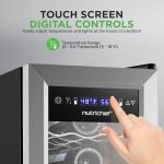 Nutrichef Dual Zone Wine Fridge Cooler 24 Bottles