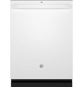 GE 24" Top Control Built-In Dishwasher - White