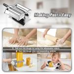 Sailnovo 2-in-1 Pasta Maker with Adjustable Rollers