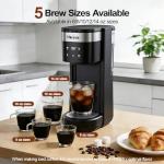 Versatile Single Serve Coffee Maker with Travel Mug