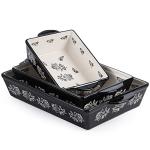 Wisenvoy 3-Piece Ceramic Lasagna Casserole Set