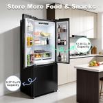 Iceblue 17.7 Cu.Ft. French Door Refrigerator - Black