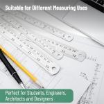 Mr. Pen Metal Rulers Set - 4 Sizes