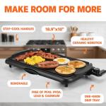 I-Keukenn 20" Electric Griddle with Non-Stick Surface